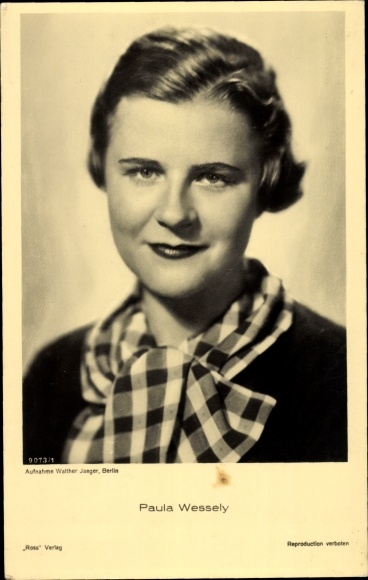 Ak Schauspielerin Paula Wessely, Portrait, Ross Verlag Nr. 9073/1