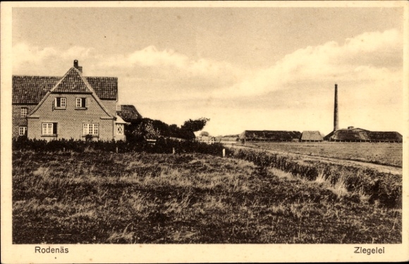 Ak Rodenäs in Nordfriesland, Ziegelei
