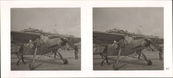 Stereo spatial image photo &quot;The Battle in the West&quot;, No. 62 Fieseler storks on the Place de la Concorde