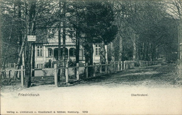 Ak Friedrichsruh Aumühle in het hertogdom Lauenburg, Bosbouwkantoor
