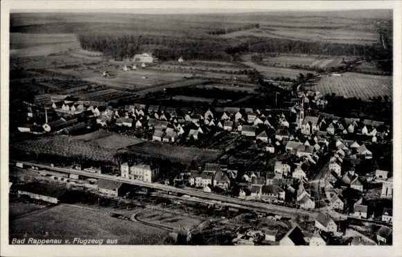 Postcard Bad Rappenau in Baden, aerial photograph
