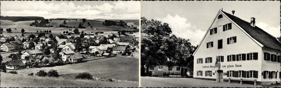Fold Postcard Friesenried in Swabia, inn to the green tree
