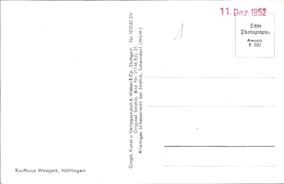 Postcard Hüttlingen in Württemberg, aerial photograph