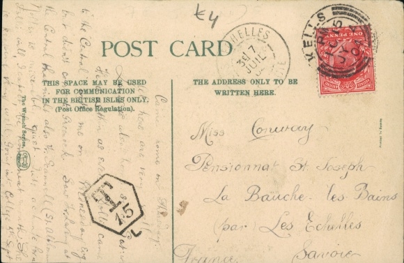 Postcard County Antrim Northern Ireland, push car