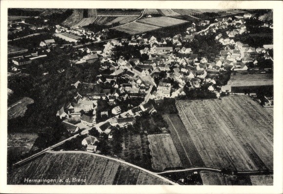 Ak Hermaringen an der Brenz Württemberg, Fliegeraufnahme
