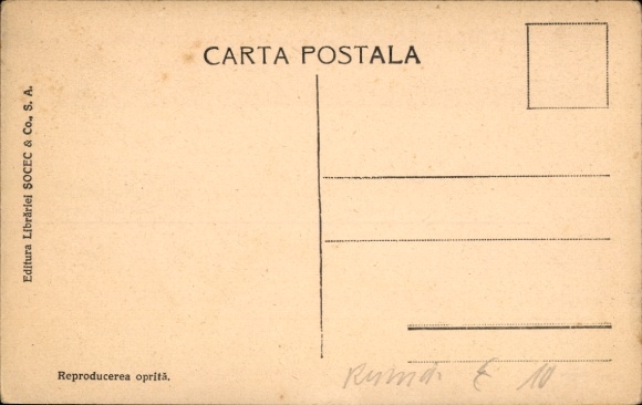 Postcard București Bucharest Romania, Palatul Liga Culturala, trams