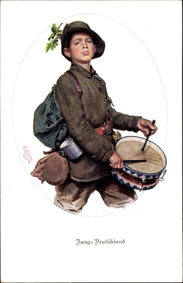 Artist PC Jung Germany, drummer, boy in uniform