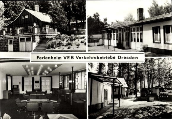 Postcard Hinterhermsdorf Sebnitz Saxony, holiday home VEB Verkehrsbetriebe Dresden