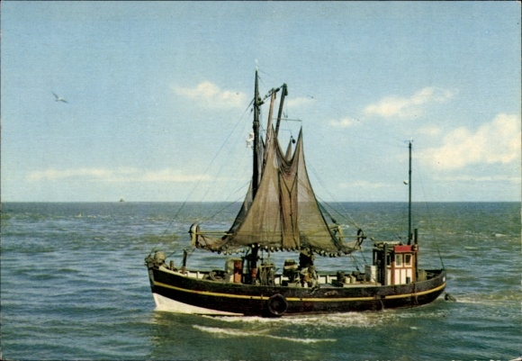 Postcard fishing boat, fishing trawler