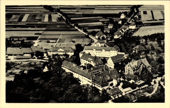 Postcard Stetten Kernen im Remstal Württemberg, aerial photograph