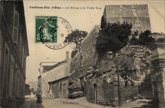 CPA Conflans Fin d'Oise Yvelines, Les Ruines et la Vieille Tour