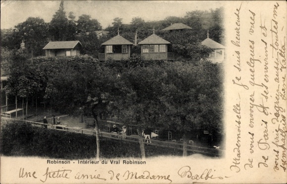 Postcard Robinson Hauts de Seine, interior view of Vrai Robinson