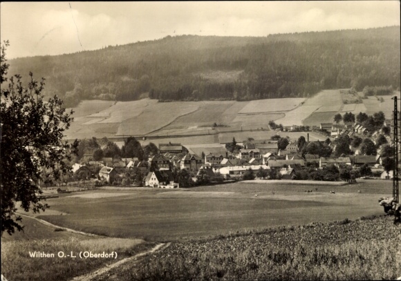 Ak Wilthen in der Oberlausitz, Landschaftsaufnahme, Dorfansicht, ländliche Umgebung, ruhige Atmos