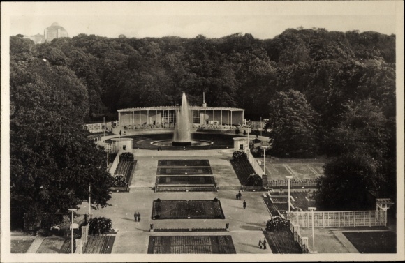 PC Dresden, horticultural exhibition 1926, The Rosenhof, fountain