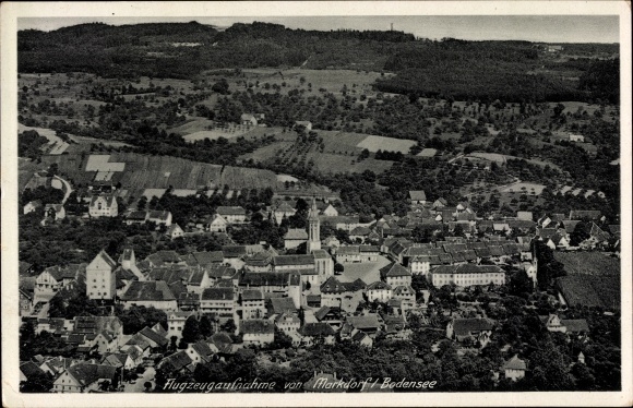 Postcard Markdorf Bodenseekreis Baden, aerial photo