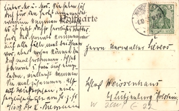 Postcard Hamburg Wandsbek Farmsen Berne, Hamburg Domain