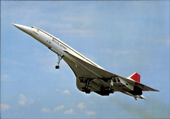 Postcard British Airways, Concorde, supersonic aircraft
