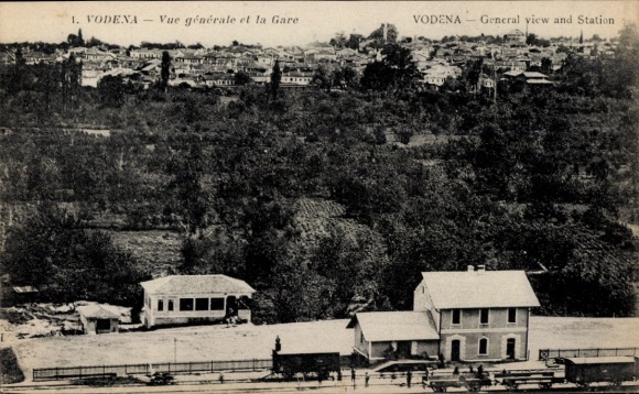 Ak Vodena Macedonië, algemeen beeld, treinstation