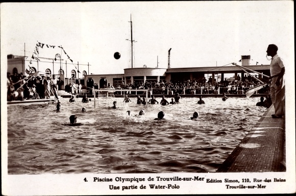 Postcard Trouville sur Mer Calvados, Olympic Pool, Water Polo