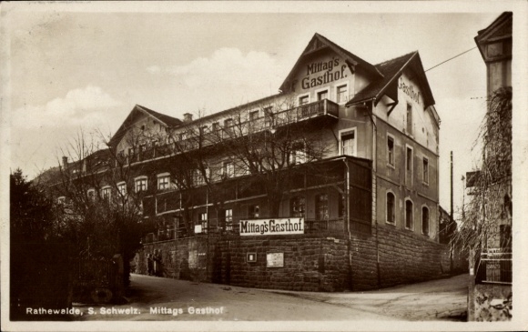 Ak Rathewalde Hohnstein Sächsische Schweiz, Mittags Gasthof