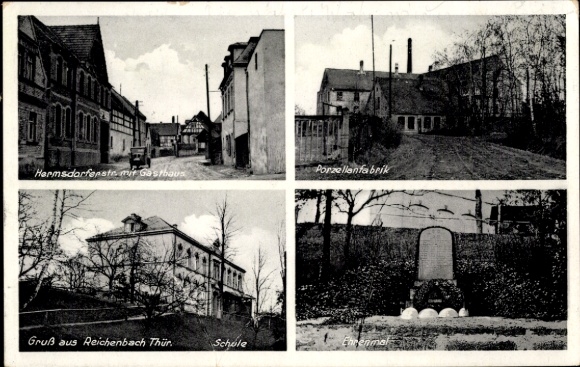 KP Reichenbach w Turyngii, Gasthaus zum Rosental, fabryka porcelany, Hermsdorfer Straße