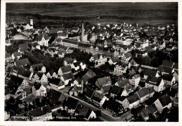 Postcard Trossingen auf der Baar, aerial photograph