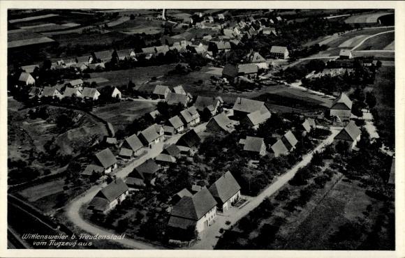 Postcard Wittlensweiler Freudenstadt in the Black Forest, aerial photograph