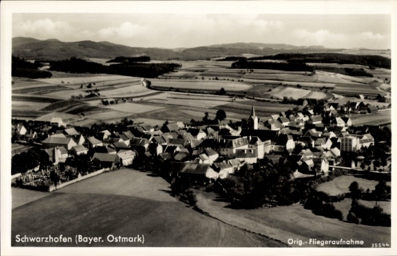 Ak Schwarzhofen in der Oberpfalz, Luftaufnahme