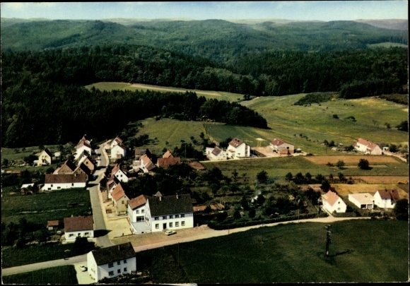 Ak  Langensohl Trippstadt in der Pfalz, Luftbild, Gasthaus Pension Walter Emrich