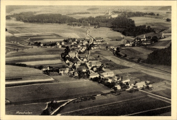 Postcard Meßhofen Roggenburg Swabia Bavaria, aerial photograph