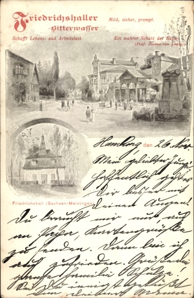 Artist PC Friedrichshall Lindenau Bad Colberg Heldburg in Thuringia, Friedrichshaller Bitterwasser