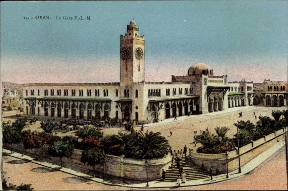 Ak Oran Algerije, La Gare P.-L.-M.