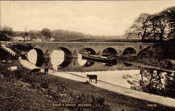 Postcard Belfast Northern Ireland, Shaw's Bridge