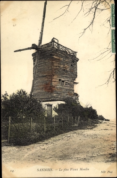 Postcard Sannois Val d&#39;Oise, The Oldest Mill
