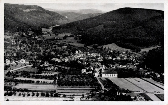 Ak Bleichheim in Baden Herbolzheim im Breisgau Schwarzwald, Luftaufnahme