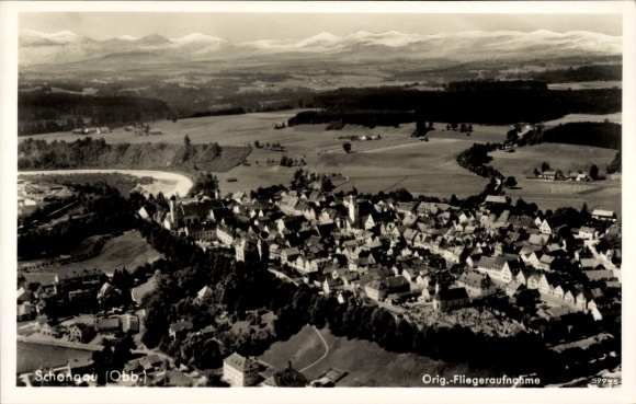 Ak Schongau in Opper-Beieren, luchtfoto