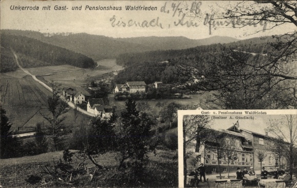 Postcard Unkerroda Wolfsburg, Pensionhaus Waldfrieden