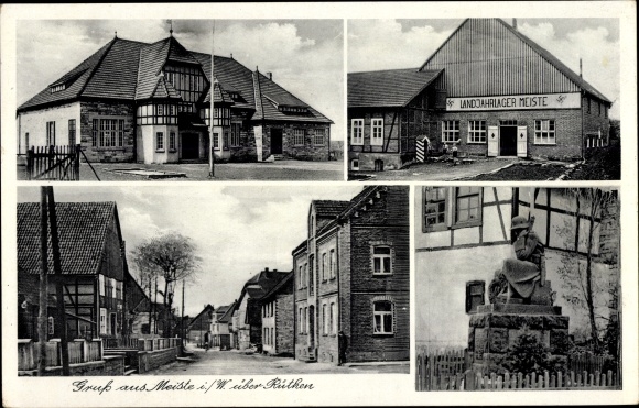 PC Most Rüthen in Westphalia, war memorial, country year camp, town views