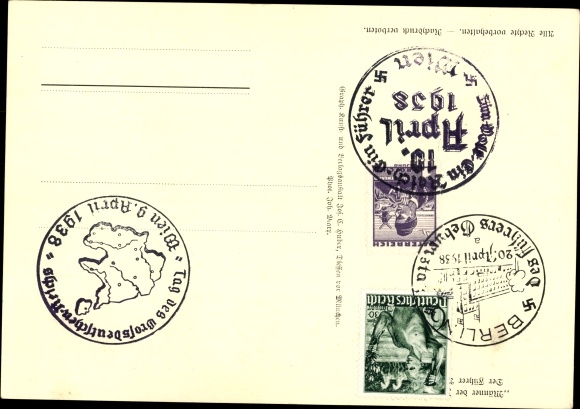 Postcard Führer and Reich Chancellor Adolf Hitler, portrait, Men of the Time No. 91