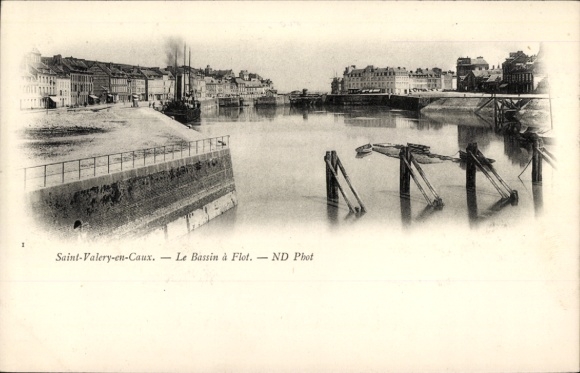 Ak Saint Valery en Caux Seine Maritime, Bassin a Flot