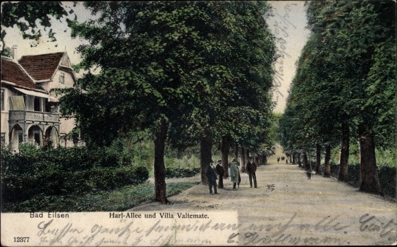 Postcard Bad Eilsen Lower Saxony, Harl Allee, Villa Valtemate