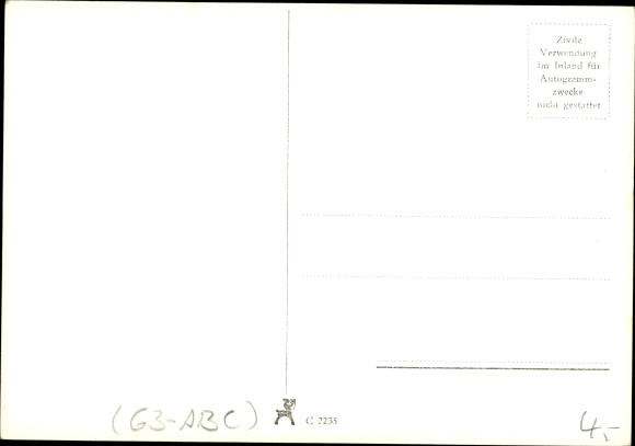 Postcard actress Hannelore Schroth, profile view