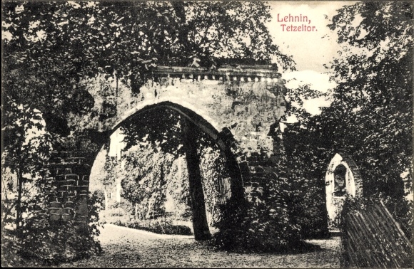 Postcard Monastery Lehnin in the Mark, Tetzeltor