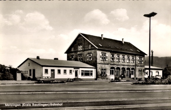 Ak Metzingen in Württemberg, Bahnhof