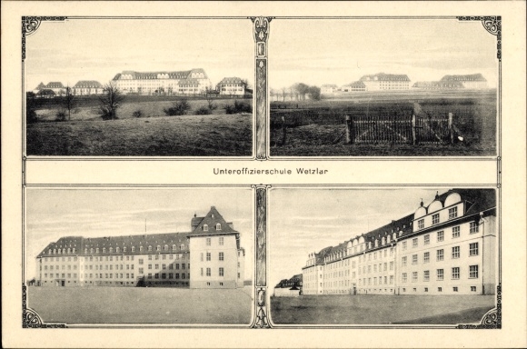 Postcard Wetzlar an der Lahn, non-commissioned officer school, barracks