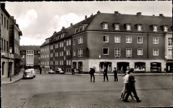 Ak Jülich in Nordrhein Westfalen, Markt mit kl. Rurstraße