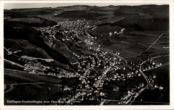 Postcard Tailfingen Albstadt in the Zollernalb district, aerial photograph