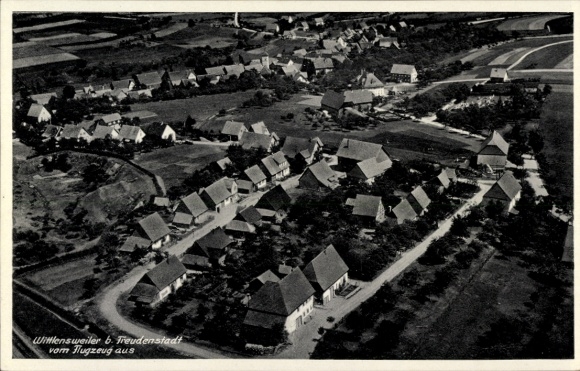 Postcard Wittlensweiler Freudenstadt in the NSchwarzwald, aerial photograph