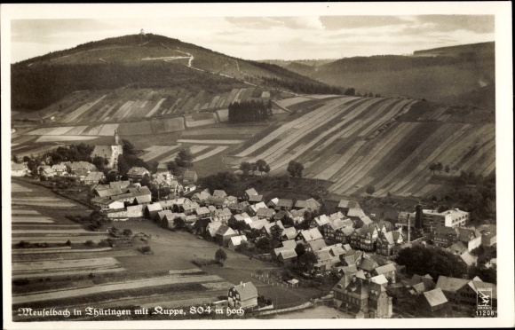 Ansichtkaart Meuselbach in Thüringen, luchtfoto, handvat 11208