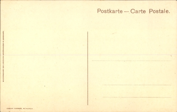 Postcard Maria stands before the empty tomb of Christ